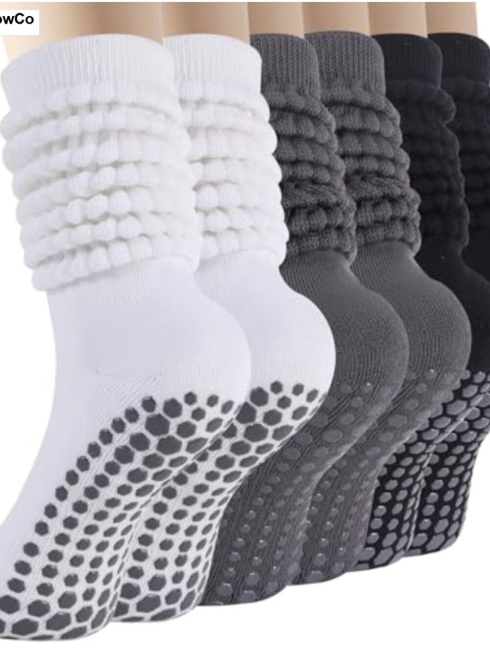 Pilates Grip Socks Women Non Slip Slouch Yoga Barre Workout